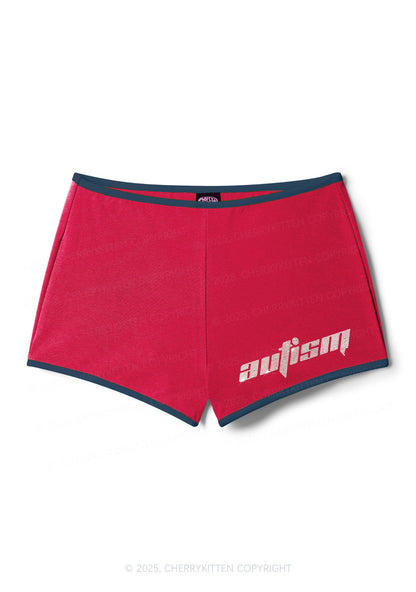Rhinestone Mini Autism Y2K Booty Shorts Cherrykitten