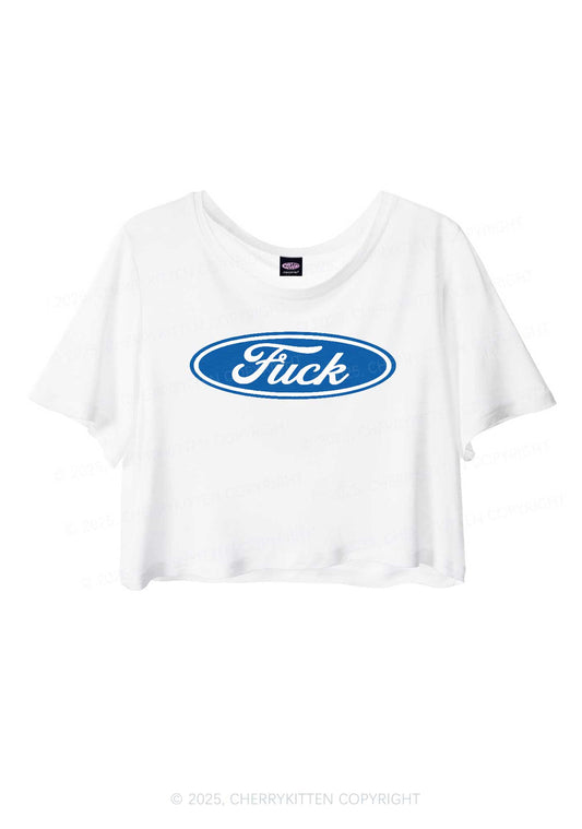 Oval Fxxk Y2K Sheer Crop Tee Cherrykitten