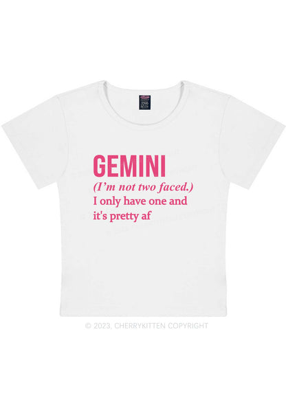 Curvy Pretty Gemini Y2K Baby Tee Cherrykitten