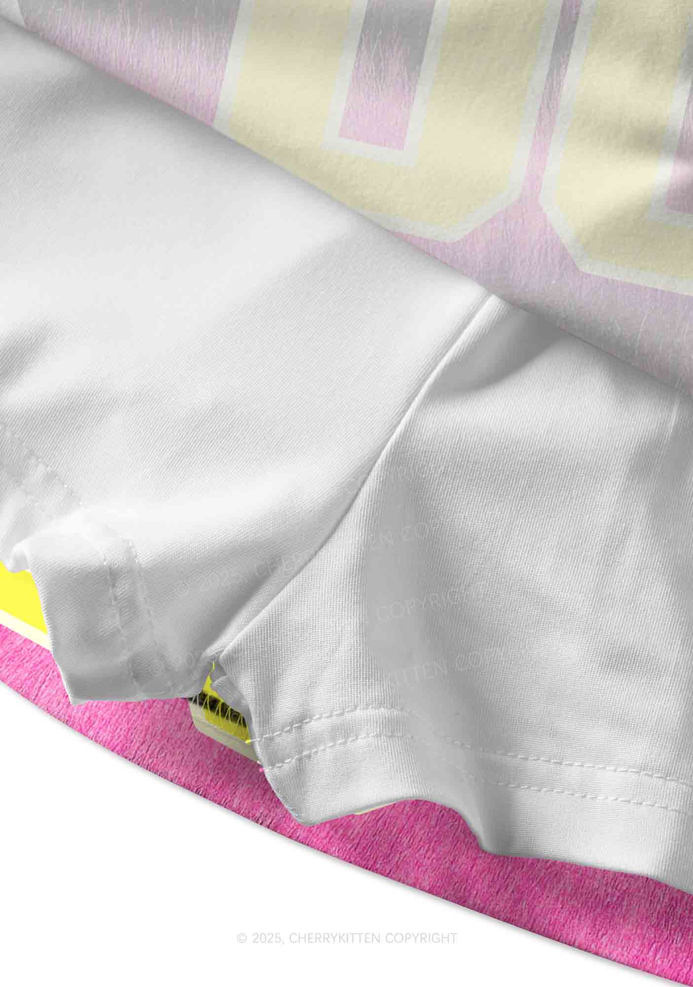 Pink Tiger Stripe Custom Text Y2K Print Mini Skirt Cherrykitten