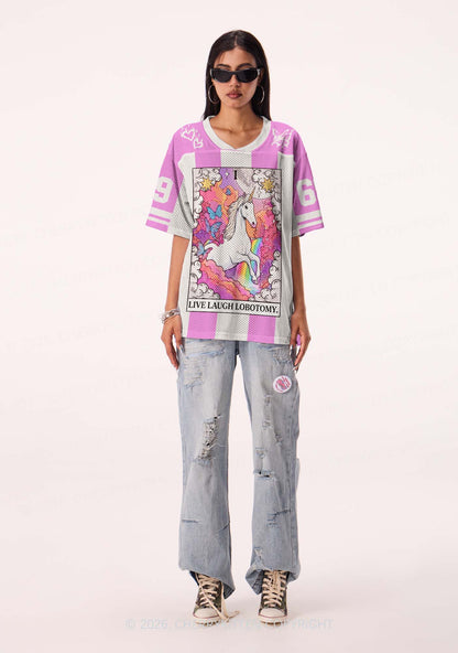 Live Laugh Lobotomy Unicorn Y2K Sport Jersey Shirts Cherrykitten