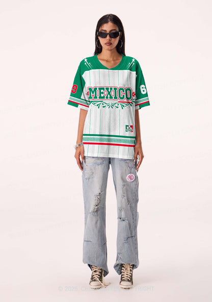 Custom Mexico Floral Stripe Y2K Sport Jersey Shirts Cherrykitten