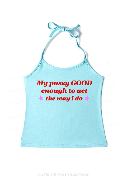 Good Enough To Act Y2K Halter Neck Cami Cherrykitten