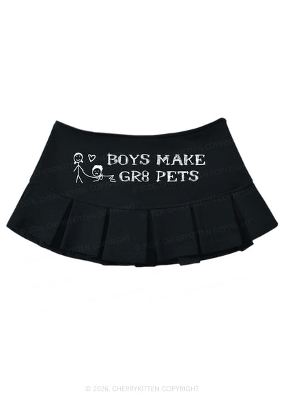 Boys Make Gr8 Pets Y2K Mini Pleated Skirts Cherrykitten