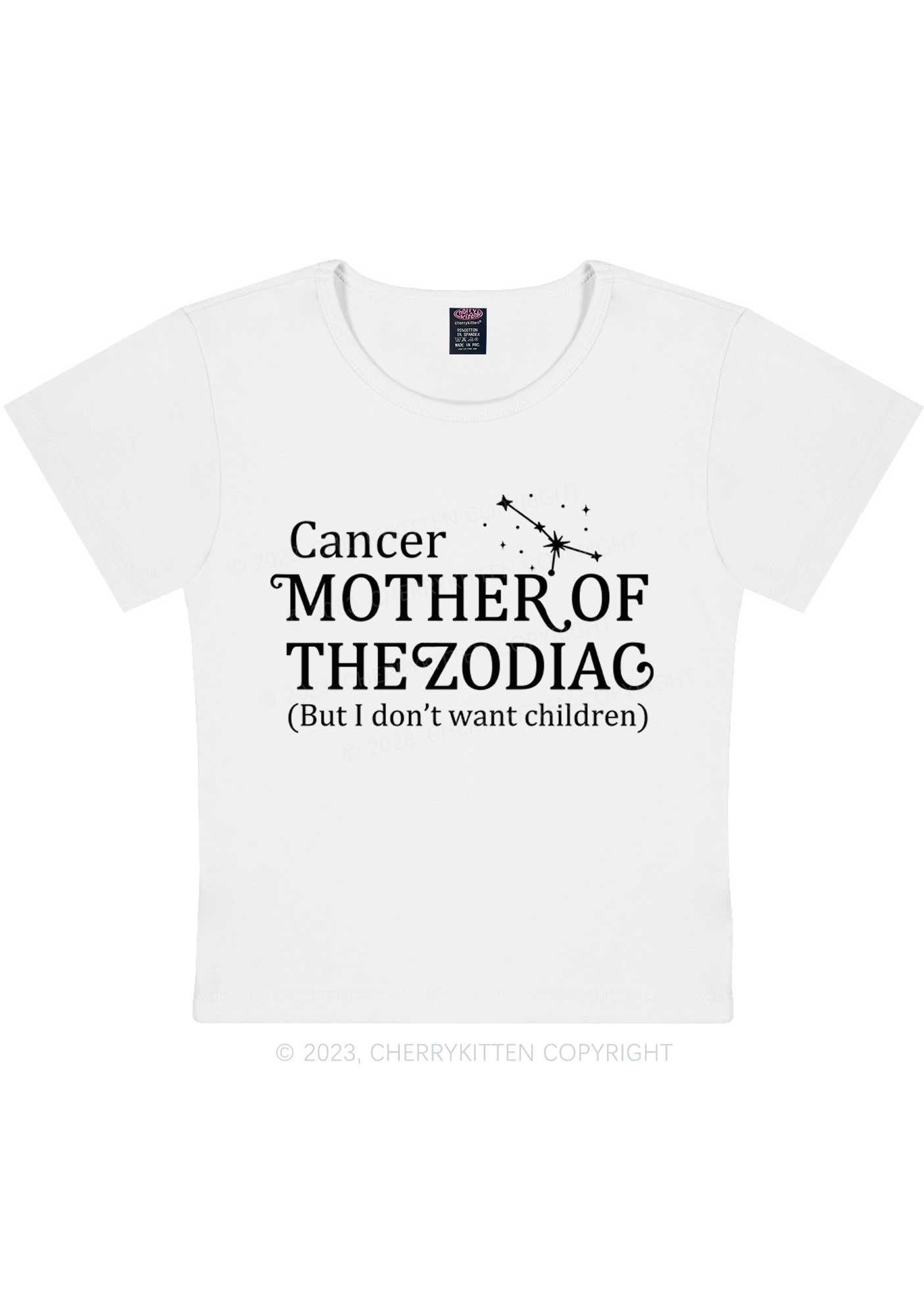 Mother Of The Zodiac Y2K Baby Tee Cherrykitten