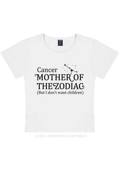 Mother Of The Zodiac Y2K Baby Tee Cherrykitten