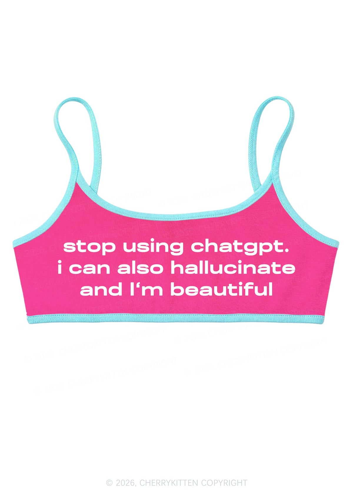 Stop Using GPT Y2K Super Crop Cami Cherrykitten