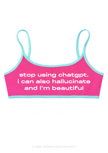 Stop Using GPT Y2K Super Crop Cami Cherrykitten
