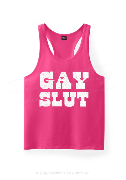 Gay Slxt Pride Y2K Men Racerback Tank Top Cherrykitten