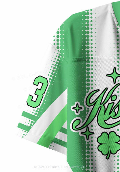 Custom Kiss My Lucky Charms St Patricks Y2K Crop Sport Jersey Shirts Cherrykitten