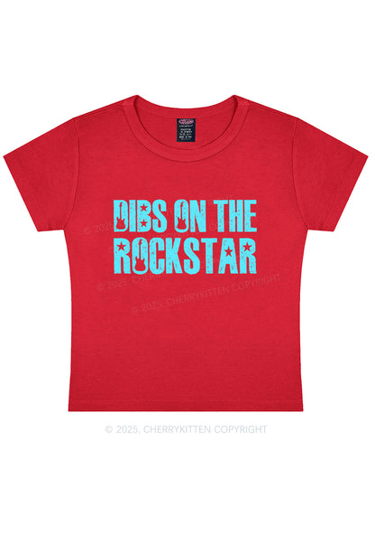 Dibs On The Rockstar Y2K Baby Tee Cherrykitten