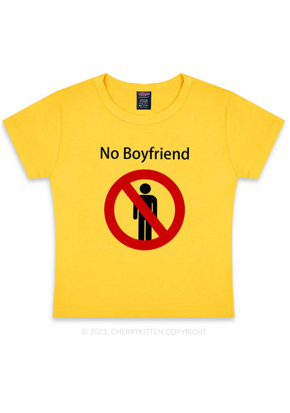 No Boyfriend Y2K Baby Tee Cherrykitten