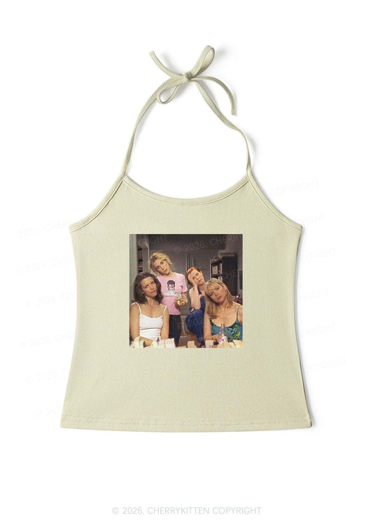 Girl Puzzled Y2K Halter Neck Cami Cherrykitten