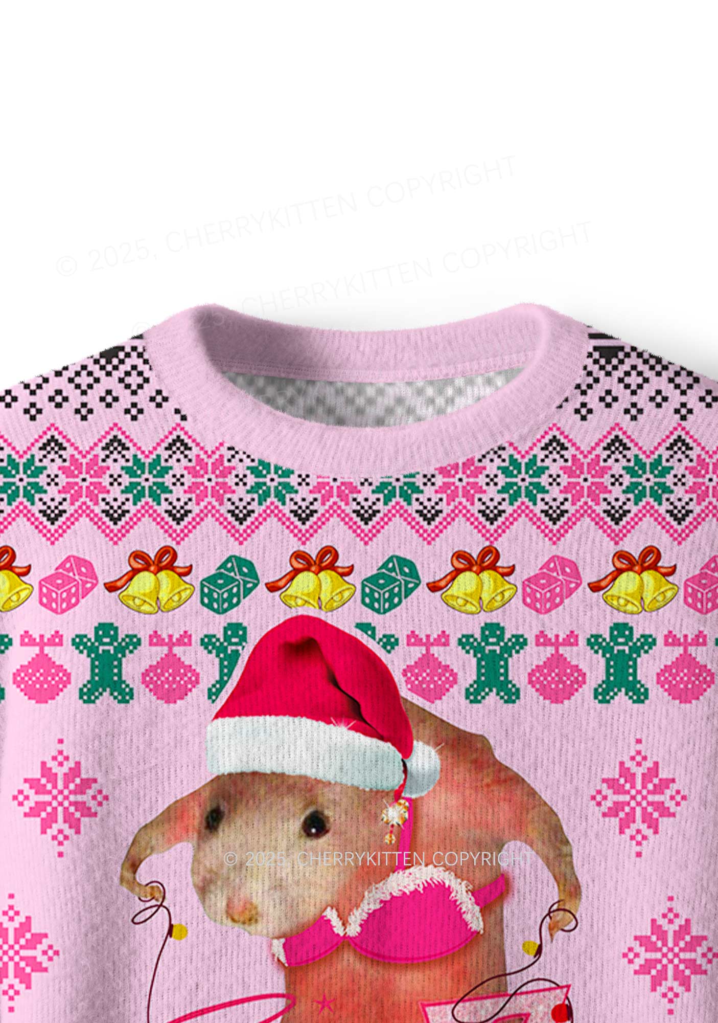 Christmas Ratz Y2K Christmas Knit Sweatshirt Cherrykitten
