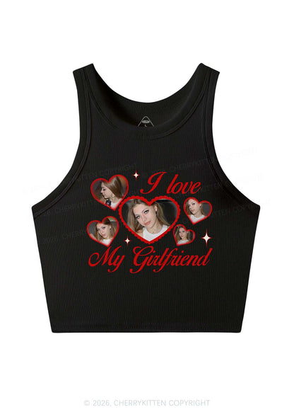 Custom Photo I Love My GF BF Valentine's Day Y2K Crop Tank Top Cherrykitten