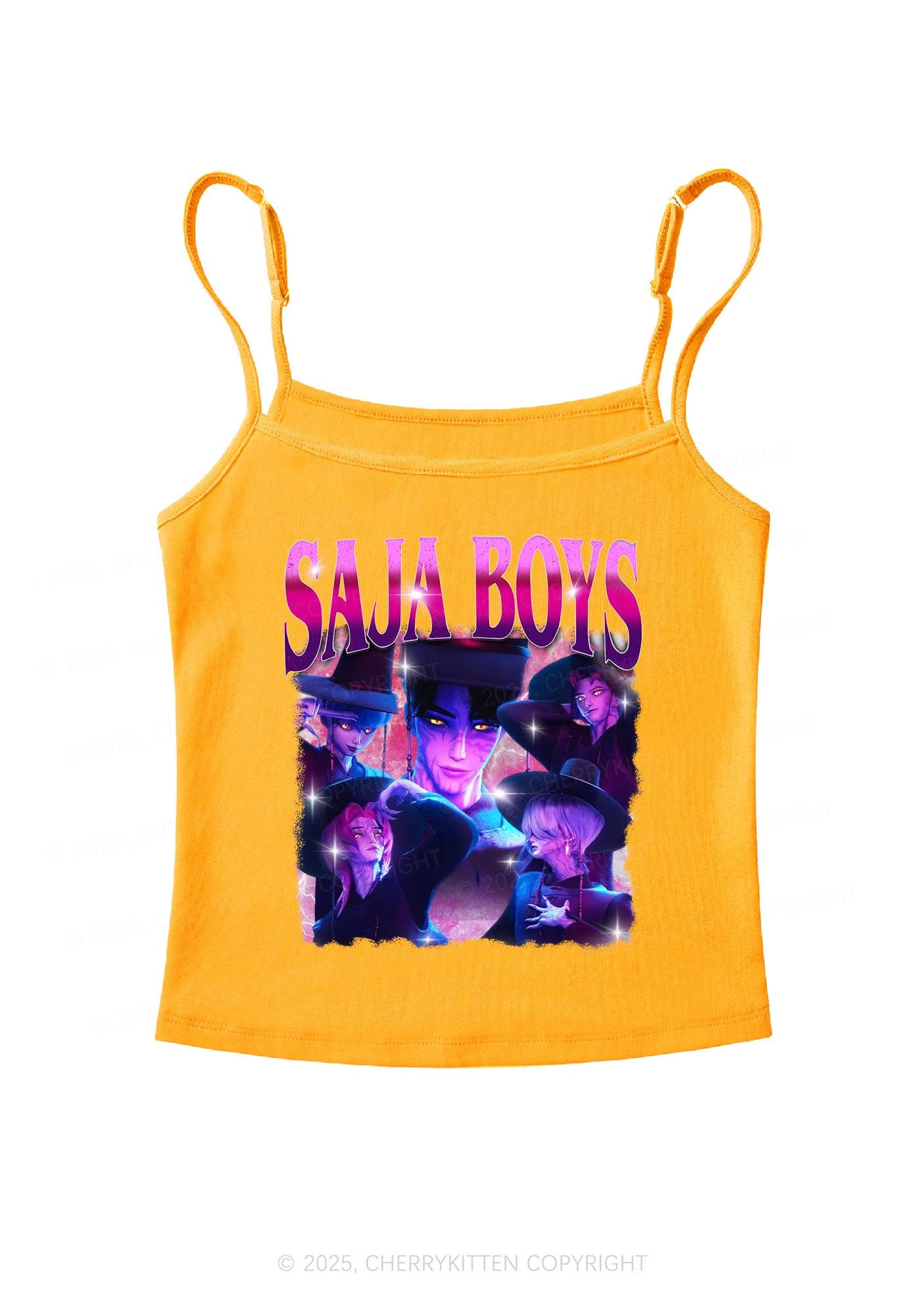Kpop Boy Group Y2K Spaghetti Strap Cami Cherrykitten