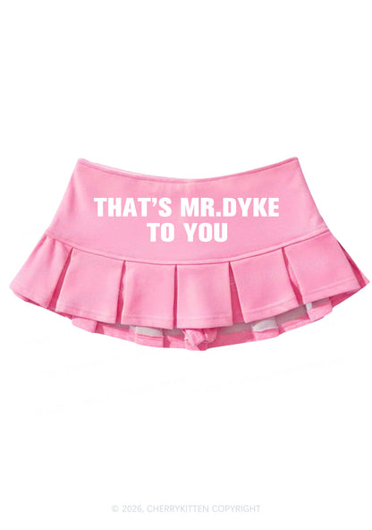 Thats Mr Dyke Pride Y2K Mini Pleated Skirts Cherrykitten