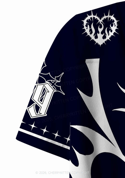 Punk Rock Dyke Pride Y2K Crop Sport Jersey Shirts Cherrykitten