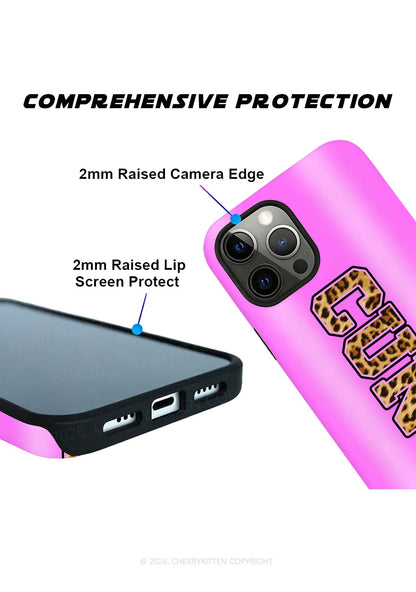 Leopard Cxxt On Pink Y2K Phone Case Cherrykitten