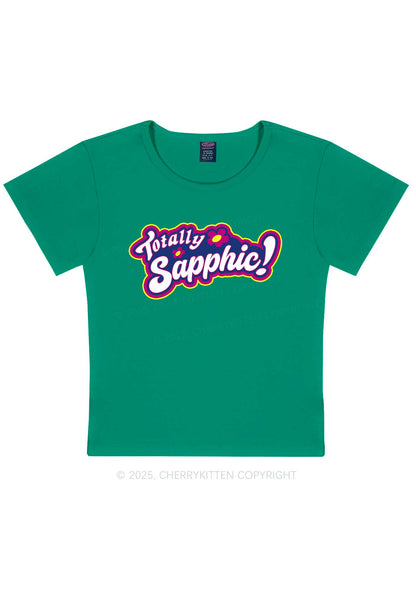 Totally Sapphic Pride Y2K Baby Tee Cherrykitten