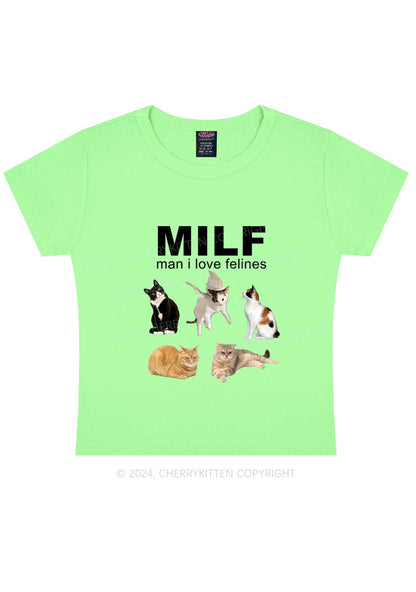 Mxxf Felines Y2K Baby Tee Cherrykitten