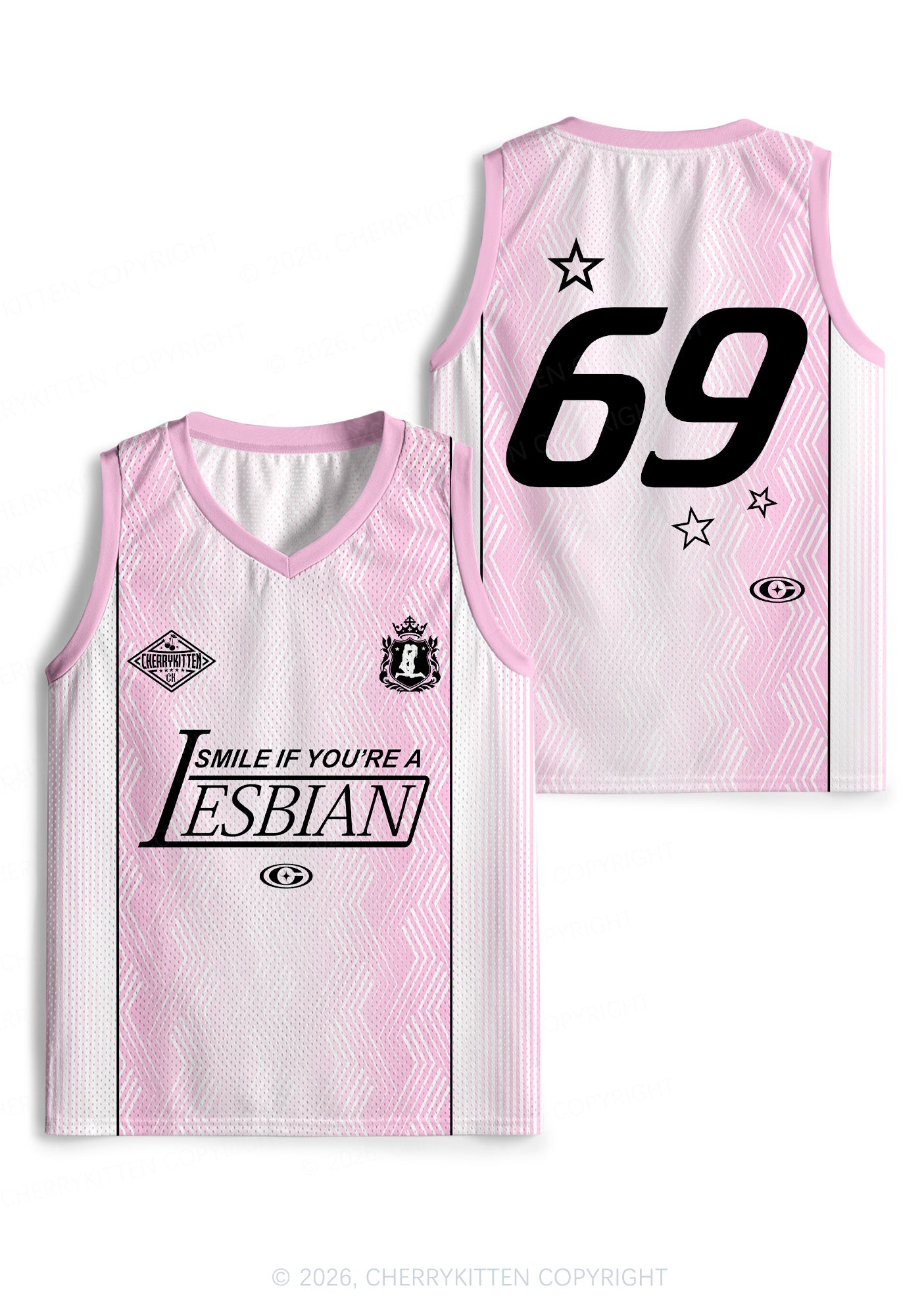 Smile If You Are Lesbian Pride Y2K Sport Jersey Tank Cherrykitten