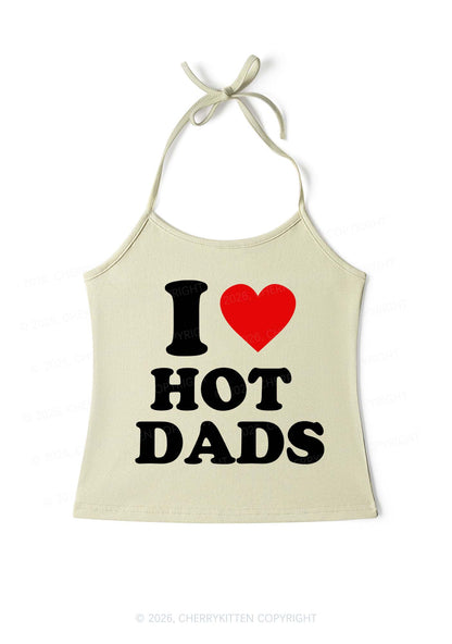 I Love Hot Dads Y2K Halter Neck Cami Cherrykitten