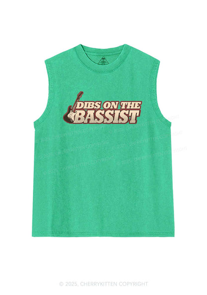 Dibs On The Bassist Y2K Washed Muscle Tank Cherrykitten