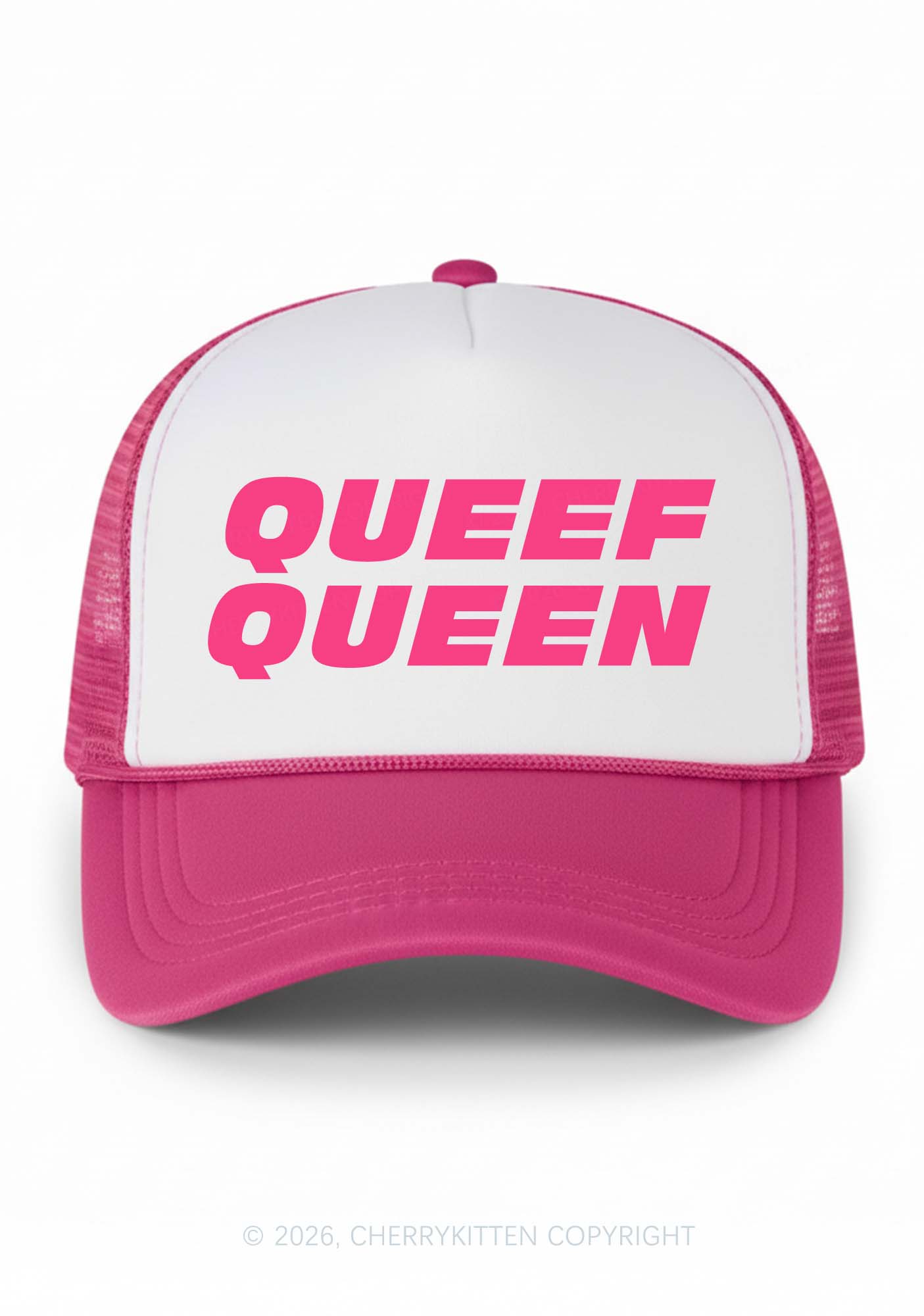 Queef Queen Y2K Colorblock Trucker Hat Cherrykitten