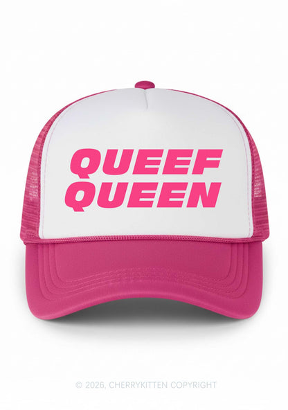 Queef Queen Y2K Colorblock Trucker Hat Cherrykitten
