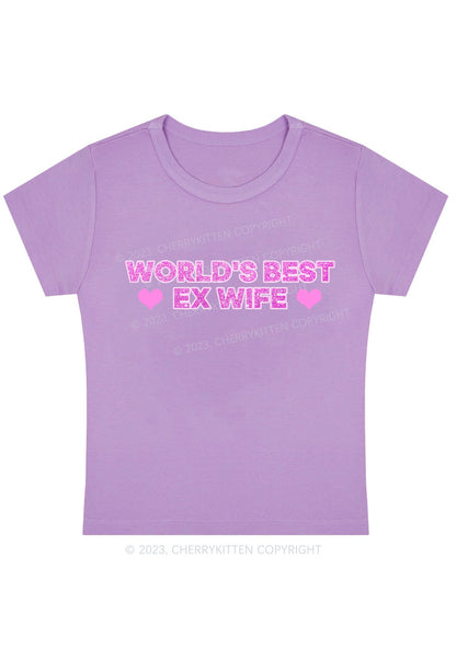 World's Best EX Wife Y2K Baby Tee Cherrykitten