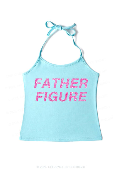 Glitter Father Figure Y2K Halter Neck Cami Cherrykitten