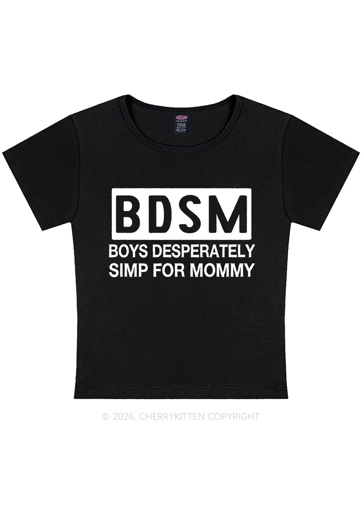 Boys Desperately Simp For Mommy Y2K Baby Tee Cherrykitten