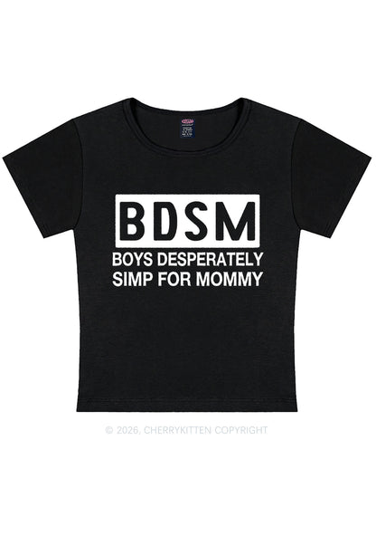 Boys Desperately Simp For Mommy Y2K Baby Tee Cherrykitten