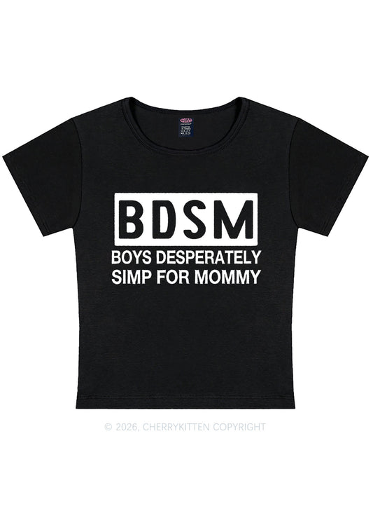Boys Desperately Simp For Mommy Y2K Baby Tee Cherrykitten