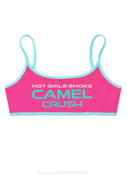 Hot Girls Smoke Mint Y2K Super Crop Cami Cherrykitten