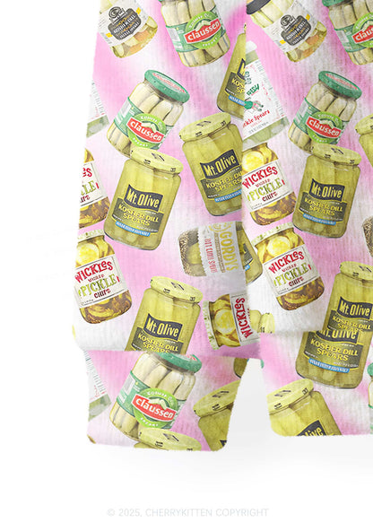 Yellow Canned Pickles Y2K Christmas Cardigan Knit Sweatshirt Cherrykitten