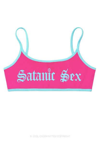 Halloween Satanic Sx Y2K Super Crop Cami Cherrykitten