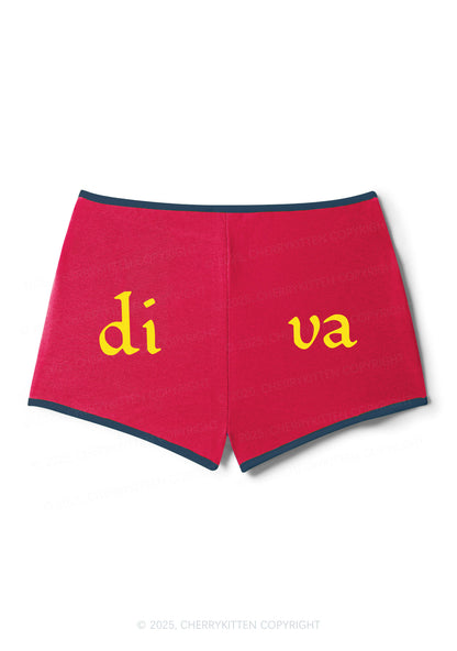 Di Va Y2K Contrast Mini Shorts Cherrykitten