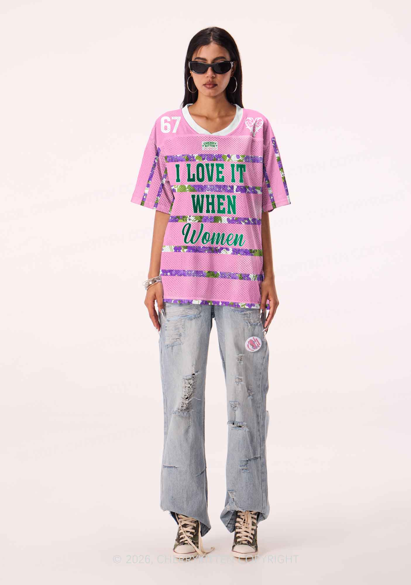 I Love It When Women Pride Y2K Sport Jersey Shirts Cherrykitten