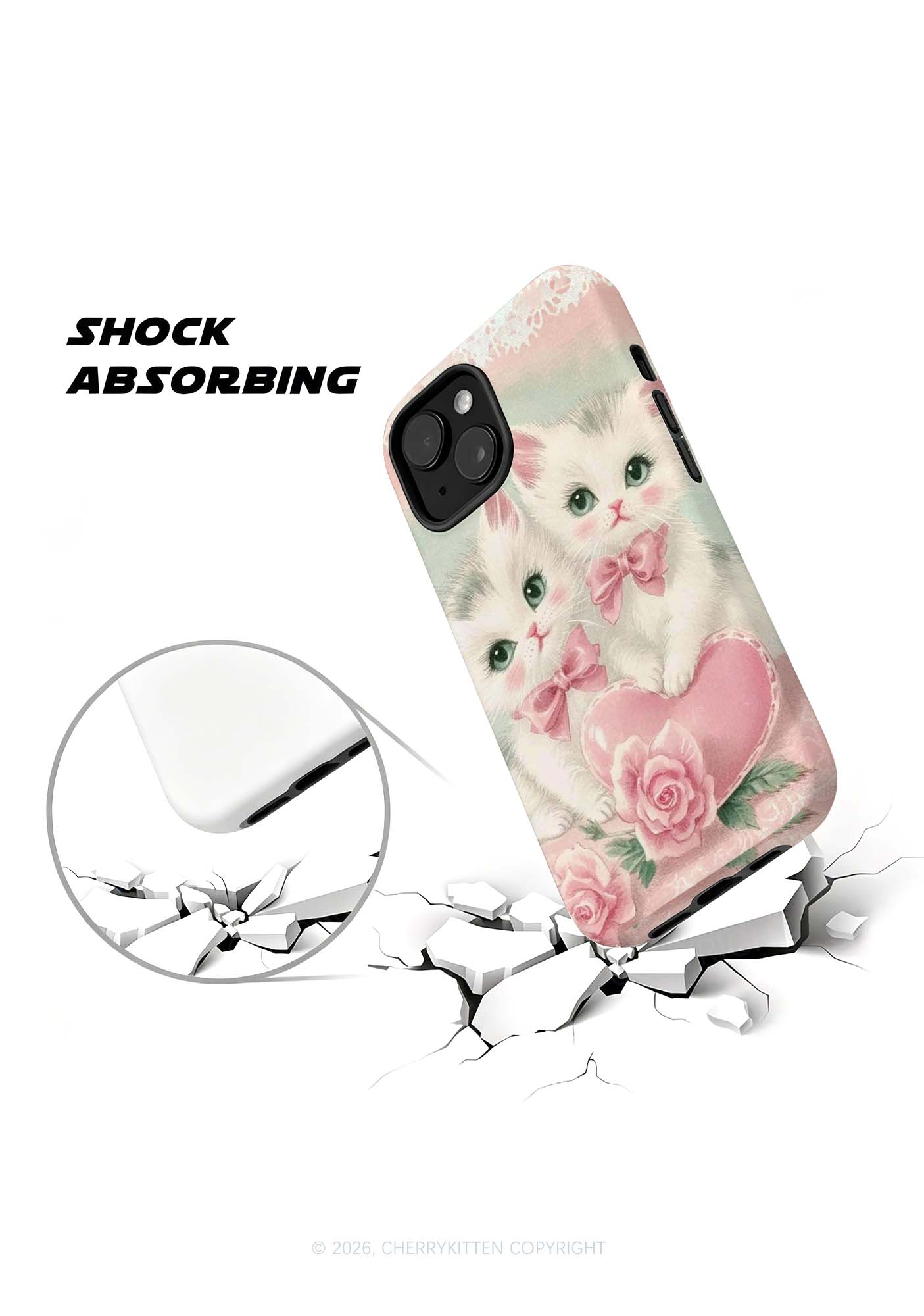 Rose Kitties Y2K Phone Case Cherrykitten