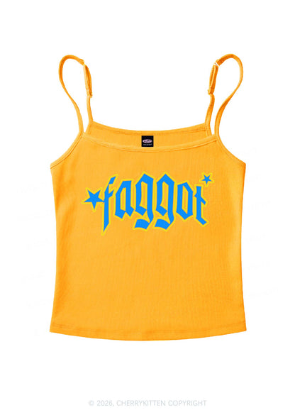 Faggot Stars Pride Y2K Spaghetti Strap Cami Cherrykitten