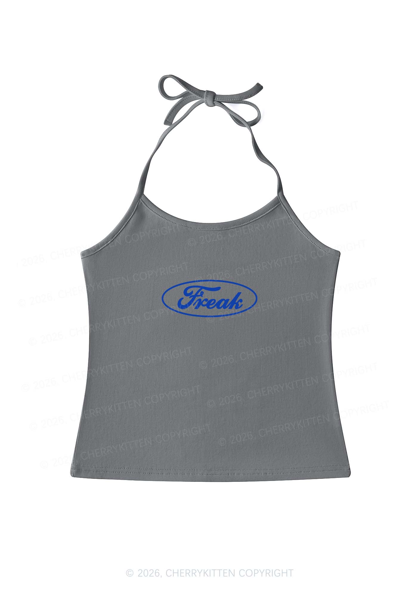 Oval Freak Y2K Halter Neck Cami Cherrykitten
