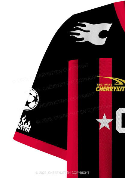 Custom Red Cxxt Stars Y2K Crop Sport Jersey Shirts Cherrykitten