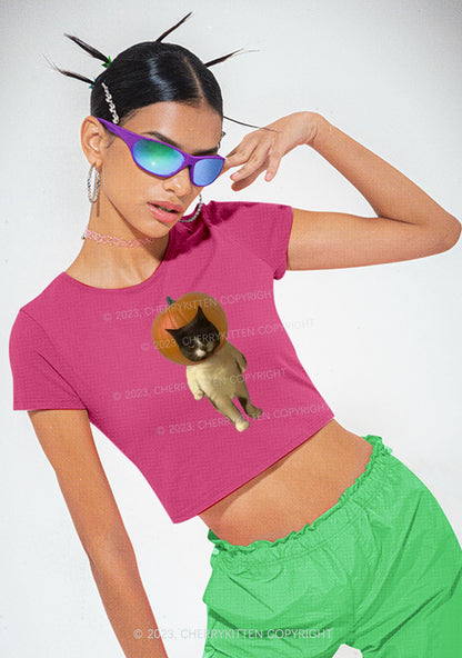 Pumpkin Head Cat Halloween Baby Tee Cherrykitten
