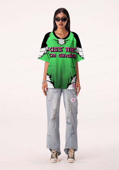Custom Kiss Me Im Ginger St Patricks Y2K Sport Jersey Shirts Cherrykitten
