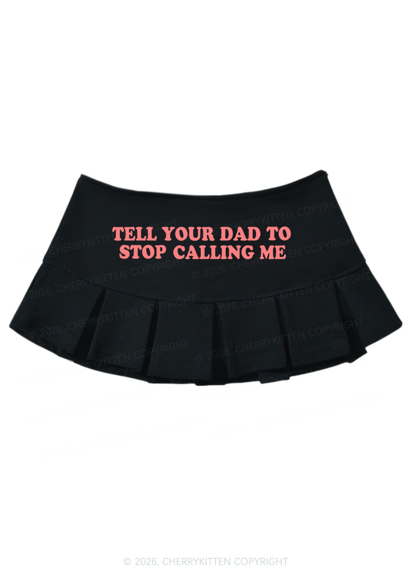 Dad Stop Calling Me Y2K Mini Pleated Skirts Cherrykitten