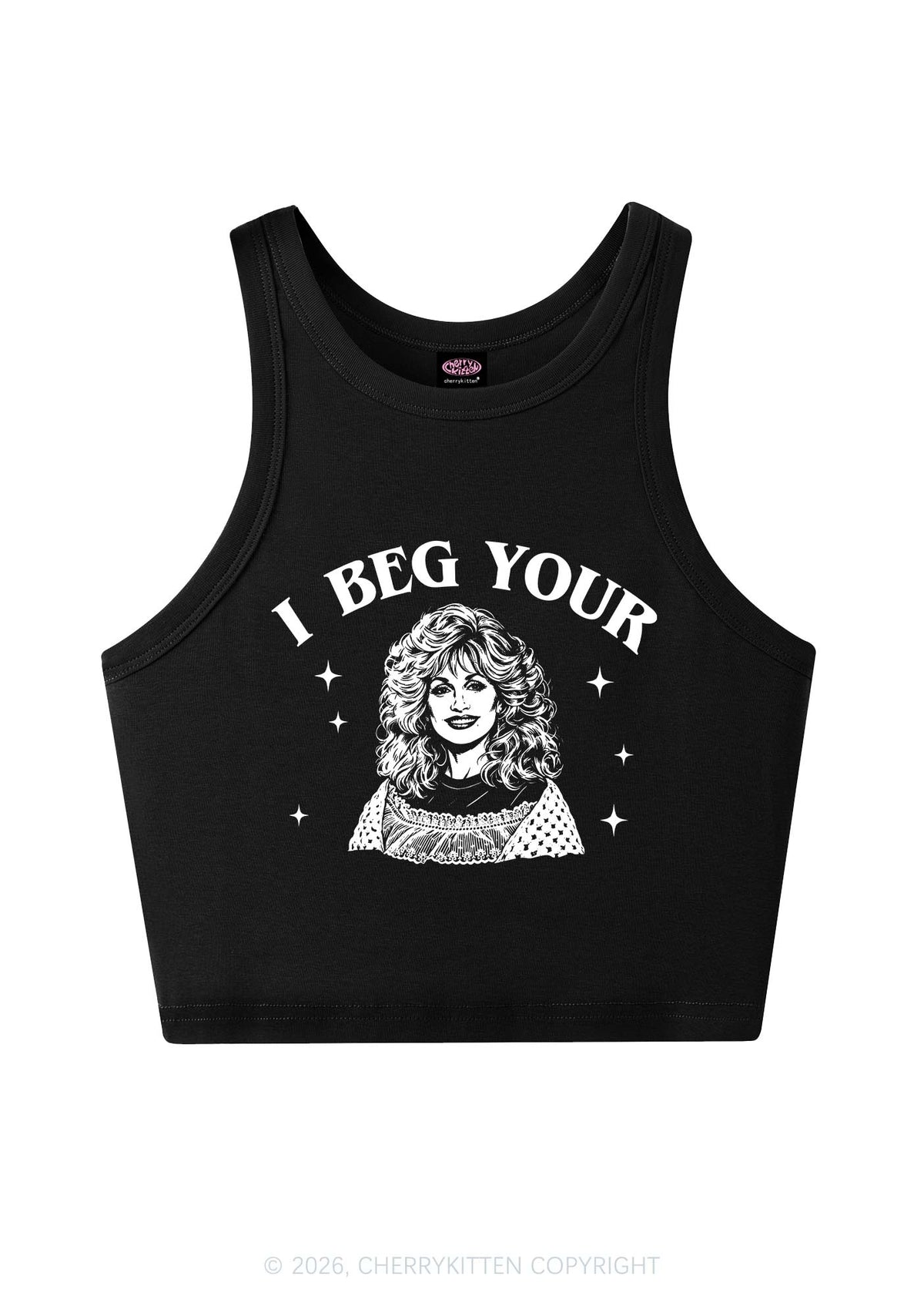 I Beg Your DP Y2K Crop Tank Top Cherrykitten