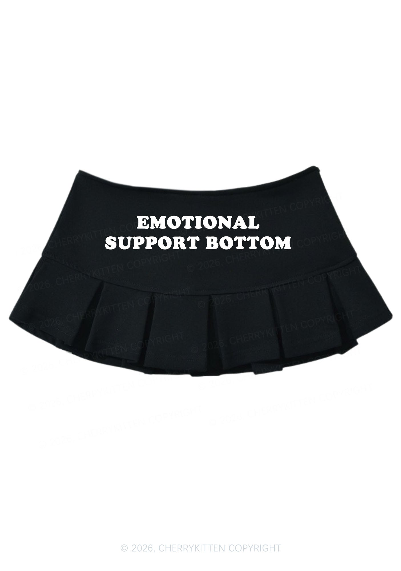 Emotional Support Bottom Pride Y2K Mini Pleated Skirts Cherrykitten