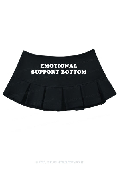 Emotional Support Bottom Pride Y2K Mini Pleated Skirts Cherrykitten